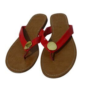 American Eagle by Payless Red Flip Flop Thong Sandals Women Size 7 Flats